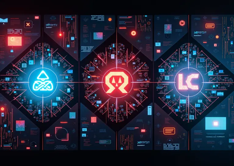 Обложка статьи с изображениями и логотипами нейросетей Midjourney, Kandinsky и Stable Diffusion с элементами текста на русском языке и интерфейсами генерации изображений.